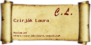 Czirják Laura névjegykártya